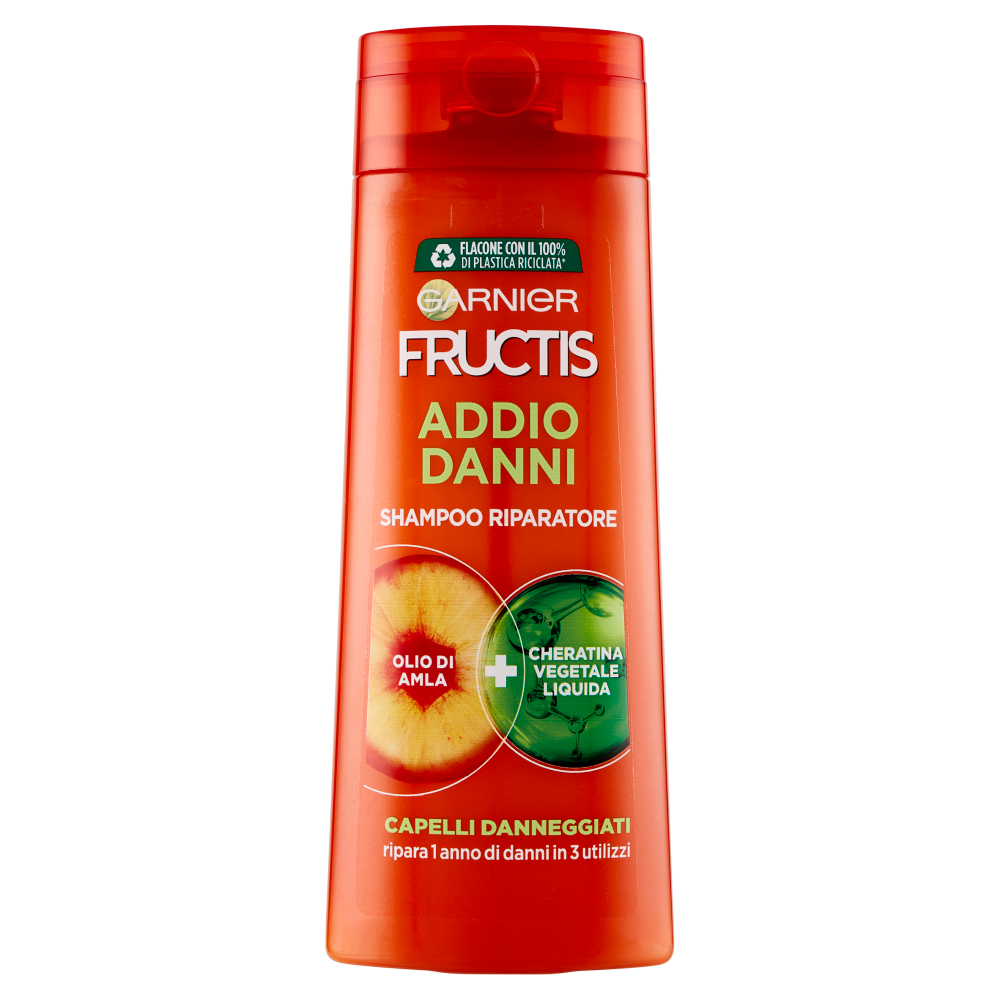 Garnier Shampoo Fructis Addio Danni, per Capelli Fragili o Danneggiati, da Rivitalizzare, 250 ml