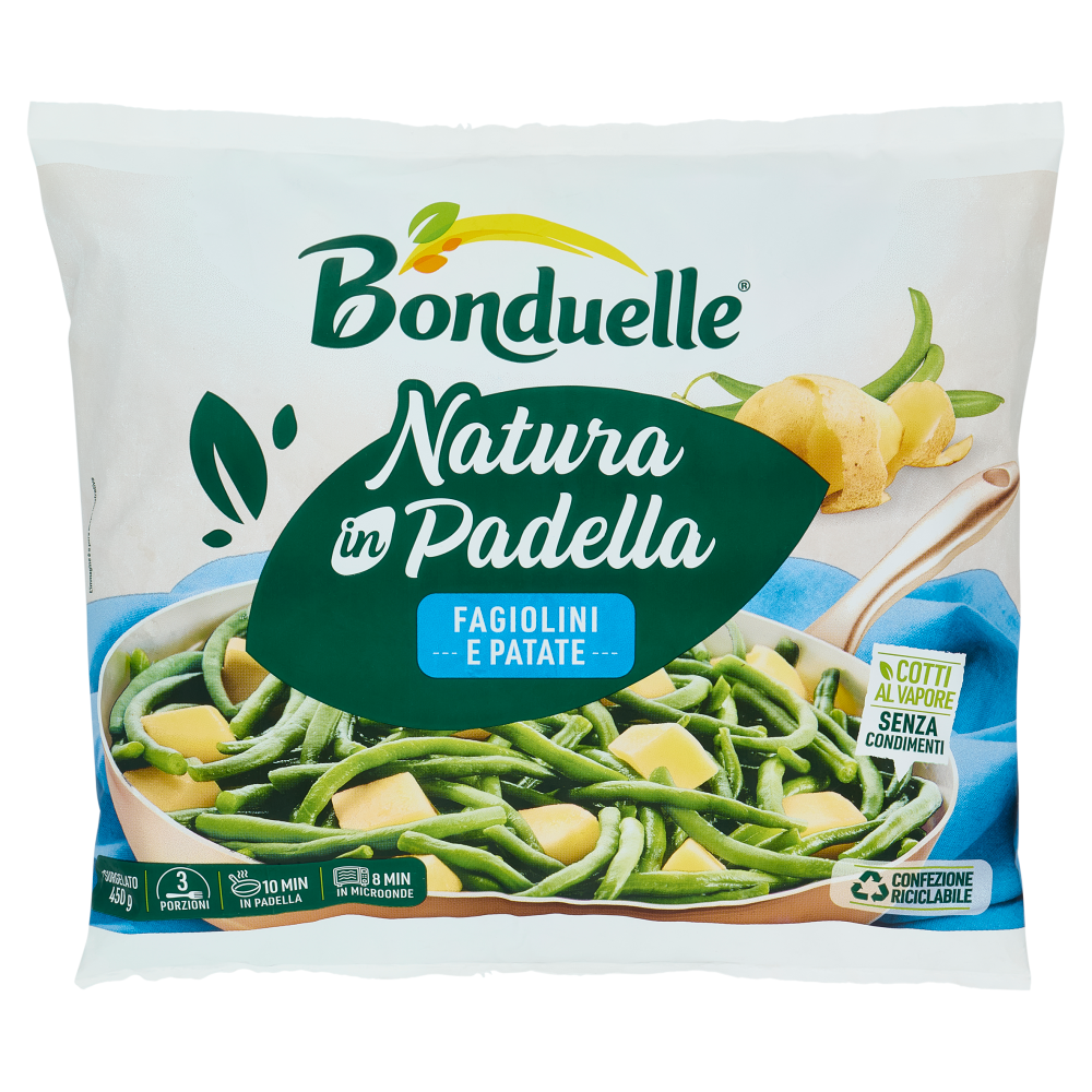 Bonduelle Natura in Padella Fagioli e Patate Surgelato 450 g