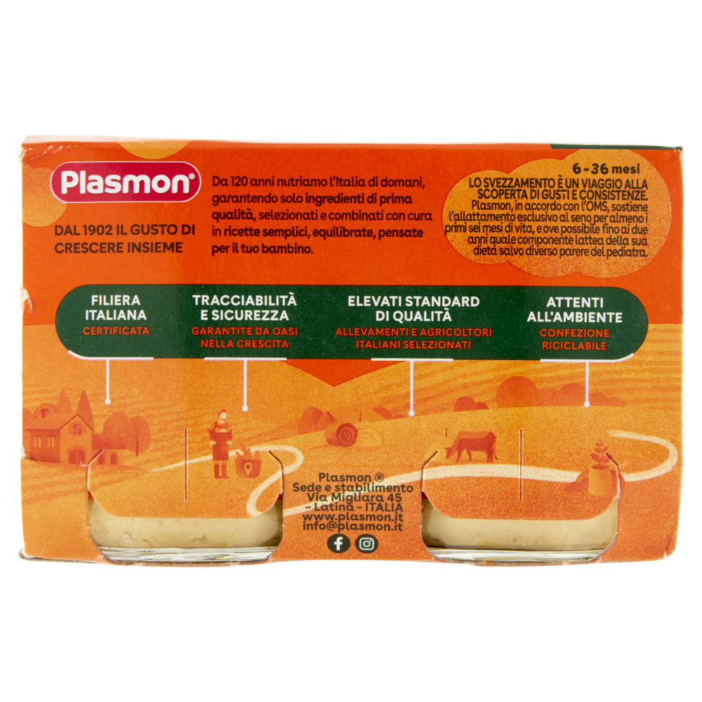 Plasmon Scoperte di Gusto Omogeneizzato Pollo, Fagiolini e Zucchine 2 x 120 g