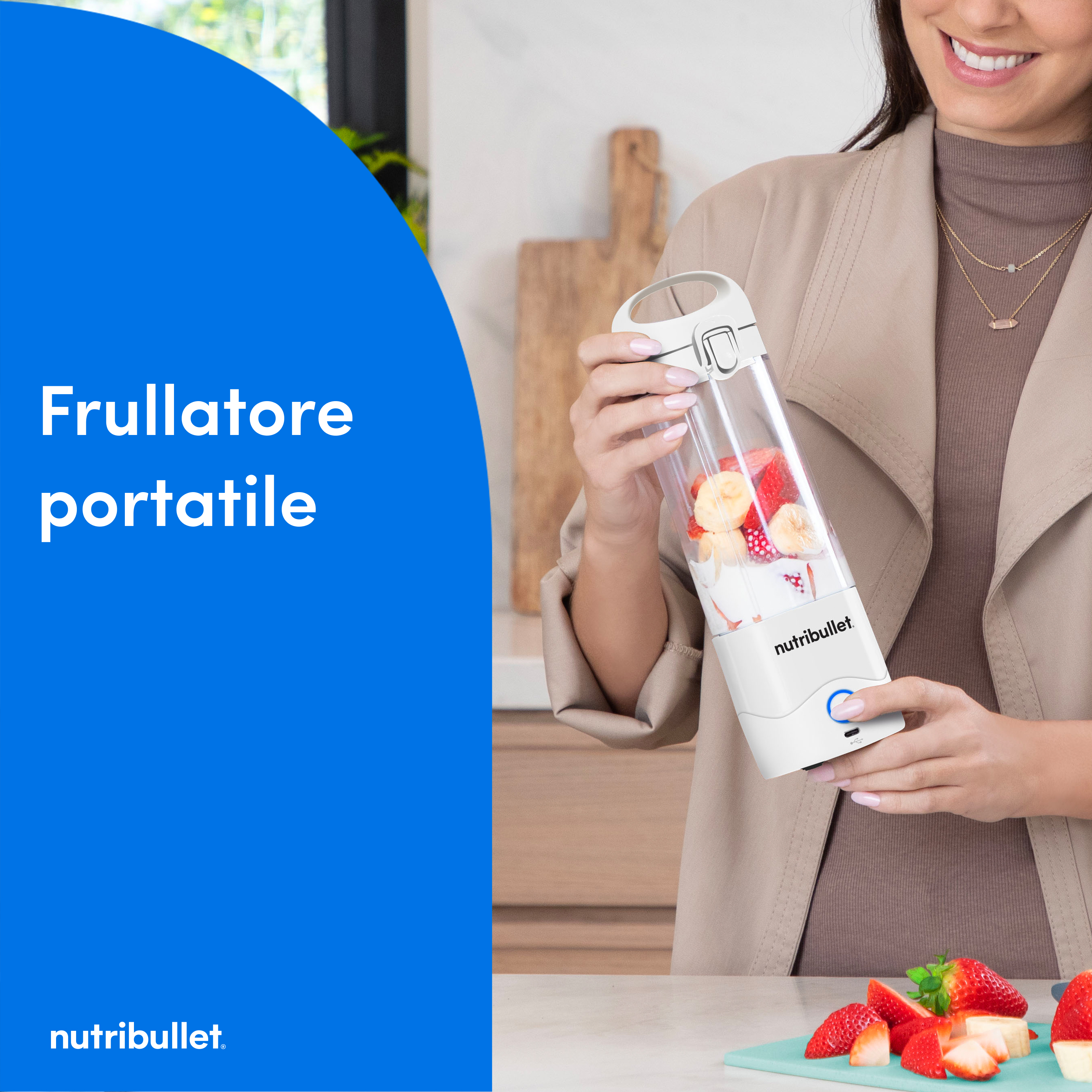 NutriBullet Portable 0,475 L Frullatore per sportivi Bianco