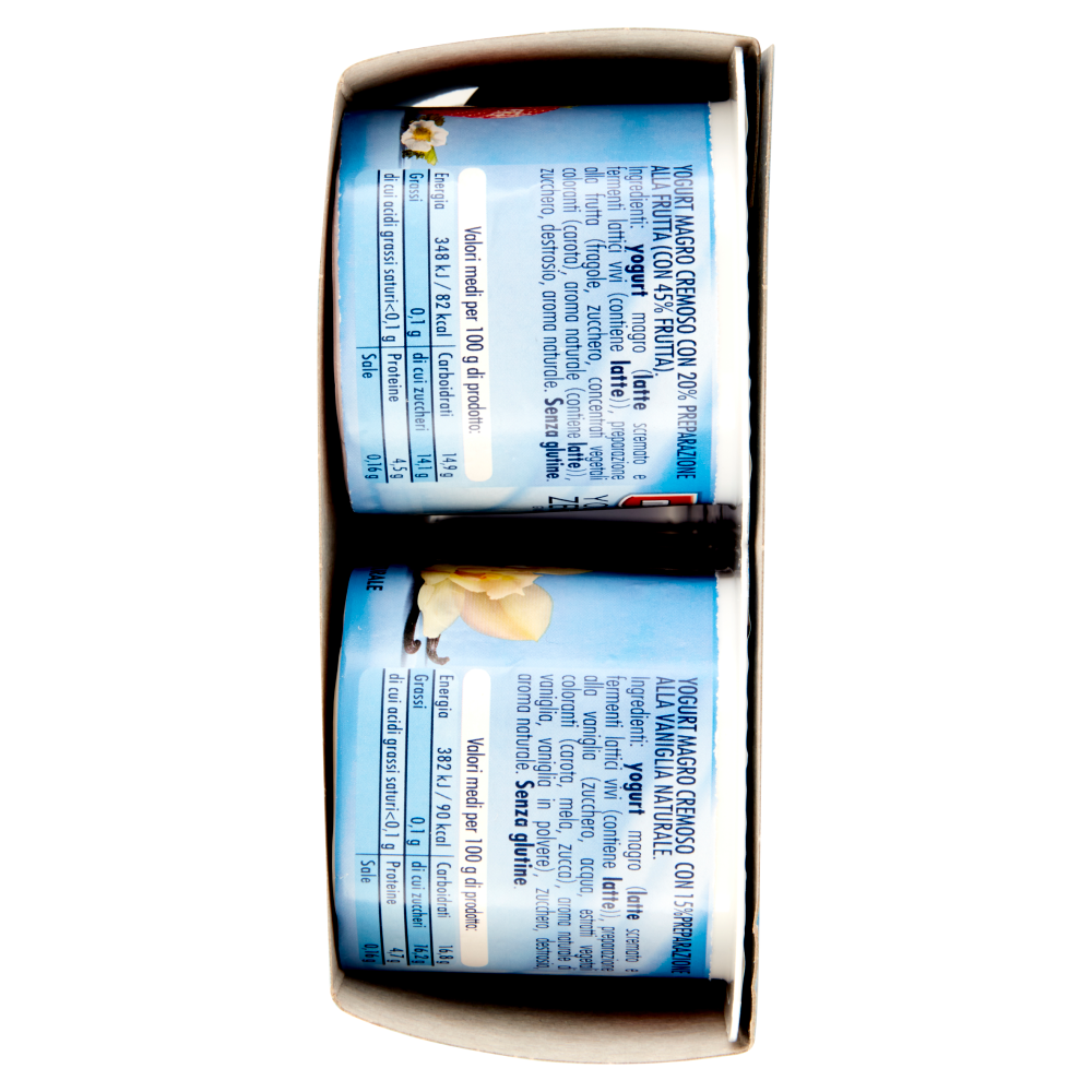 müller Yogurt Zero% Grassi Fragola, Pesca&Maracuja, Mirtillo in Pezzi - Vaniglia Naturale 8 x 125 g