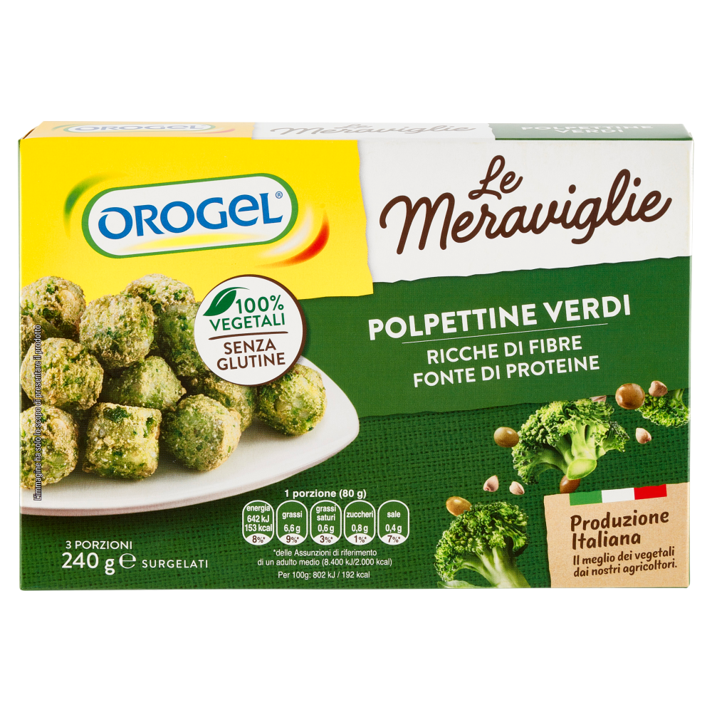 Orogel le Meraviglie Polpettine Verdi Surgelati 240 g