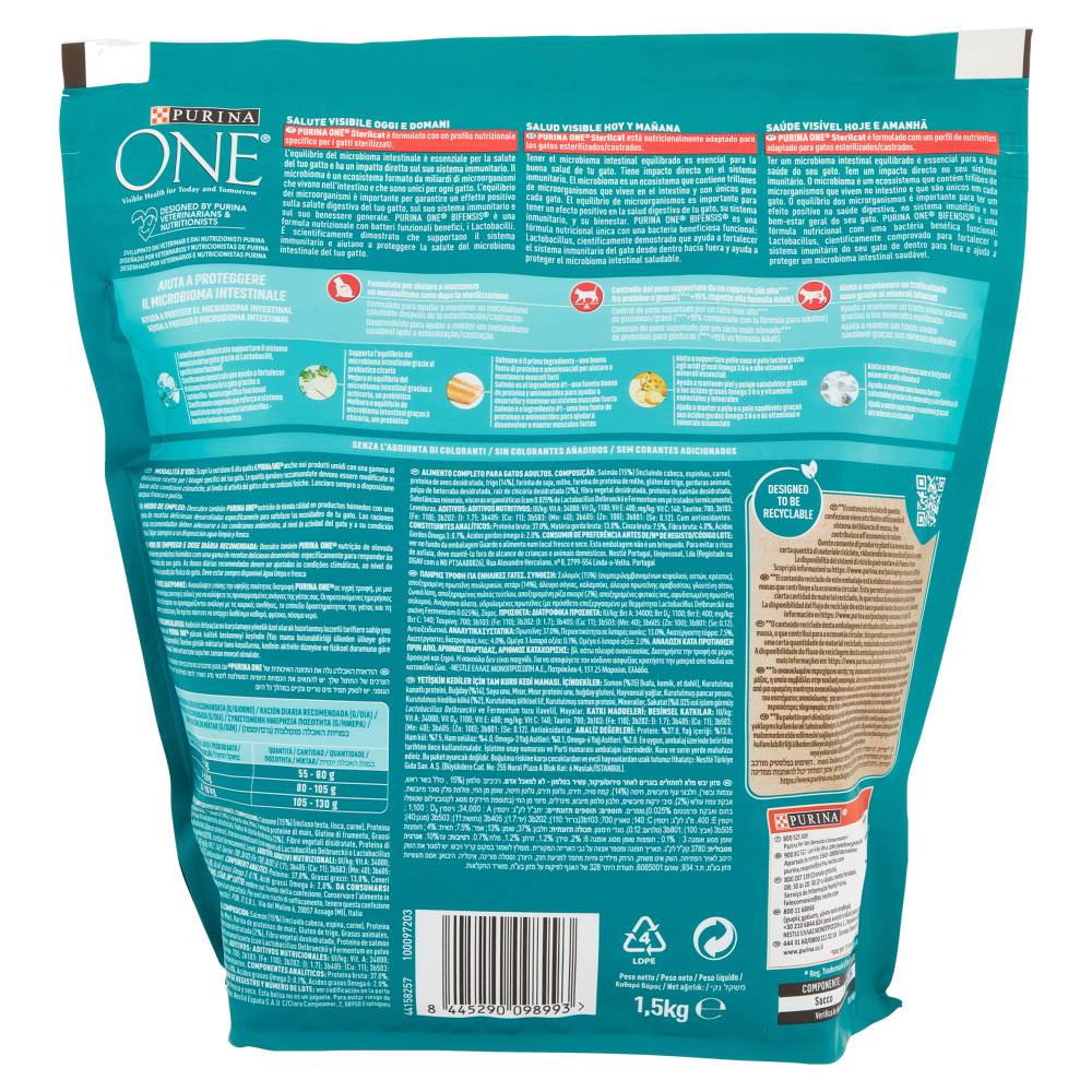 PURINA ONE Sterilcat Ricco in Salmone 1,5 kg