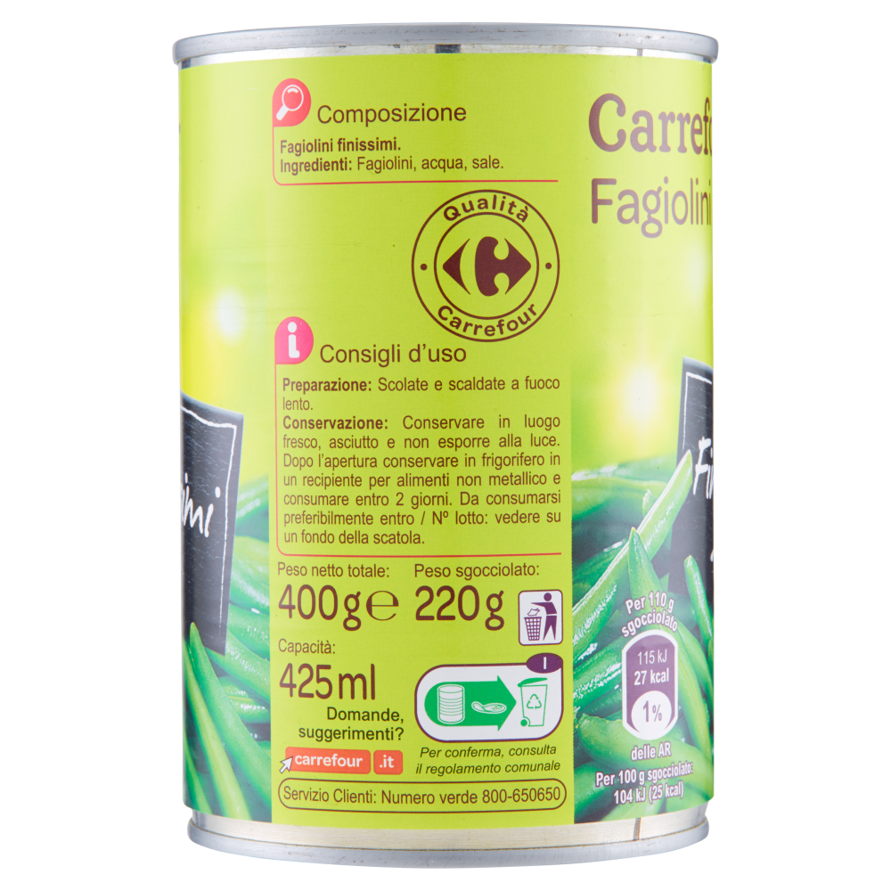 Carrefour Fagiolini Finissimi 400 g