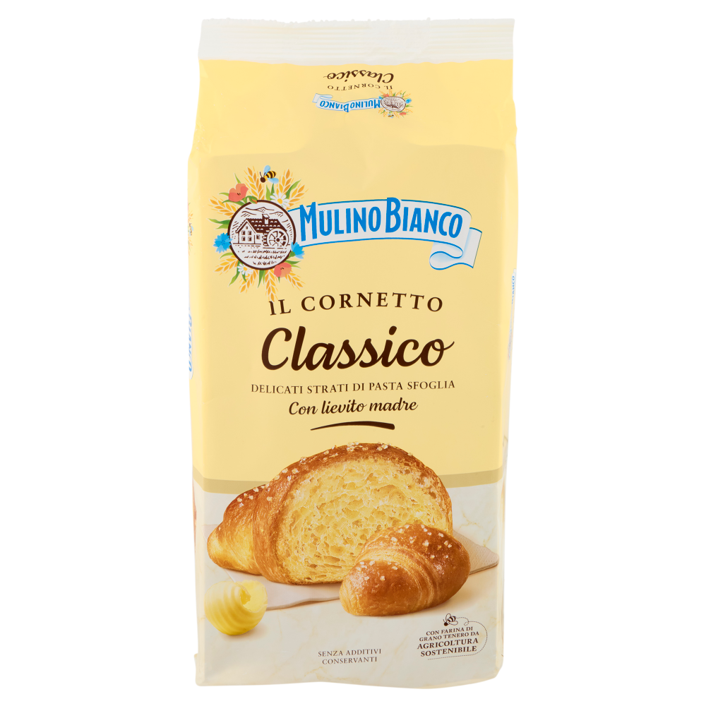 Mulino Bianco Cornetti Classici Merenda senza Additivi Conservanti 6 pezzi 240g