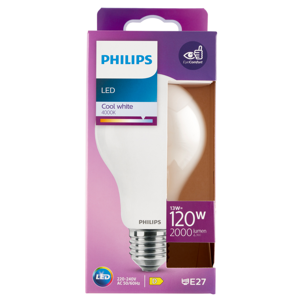 Philips Led goccia vetro 120W E27 4000K