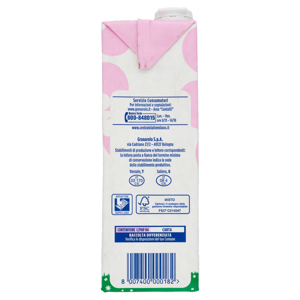 Centrale del Latte Milano Latte UHT Parzialmente Scremato 1 litro