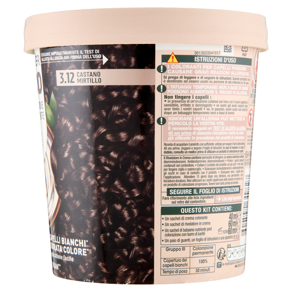 Garnier GOOD 3.12 Castano Mirtillo, colorazione permanente senza ammoniaca, 90% di origine naturale