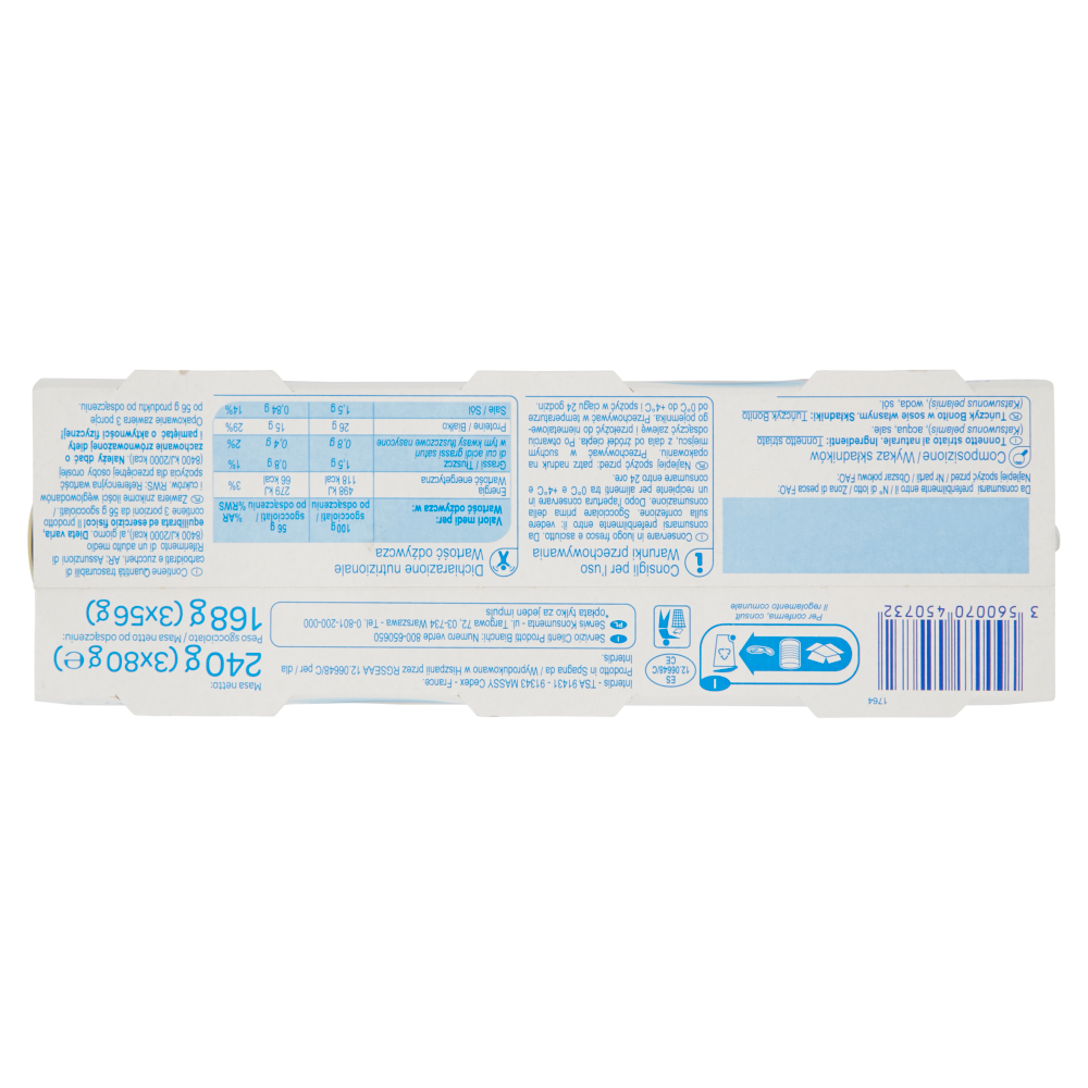 Tonno al naturale 3 x 80 g