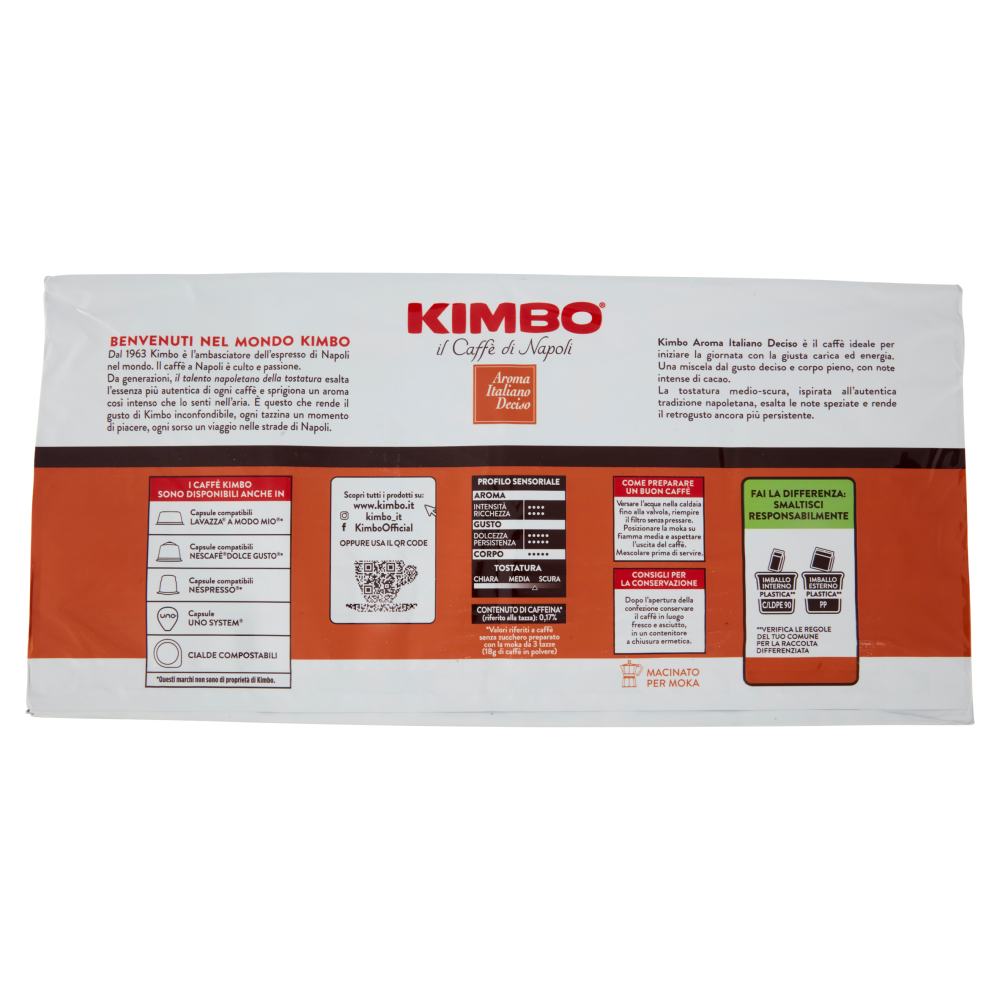Kimbo Aroma Italiano Deciso 4 x 250 g