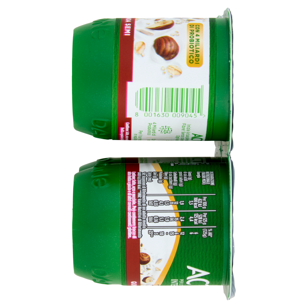 ACTIVIA Fibre Yogurt con Probiotico Bifidus, gusto Quinoa e Semi, 4x125g