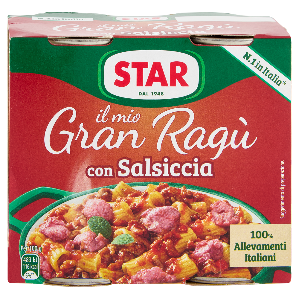 Star il mio Gran Rag&ugrave; con Salsiccia 2 x 180 g