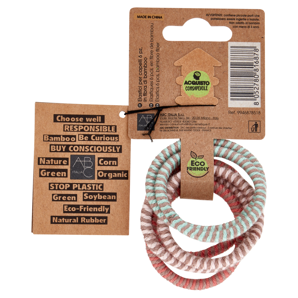 Franck Provost fibre di bamboo Elastici per capelli 6 pz