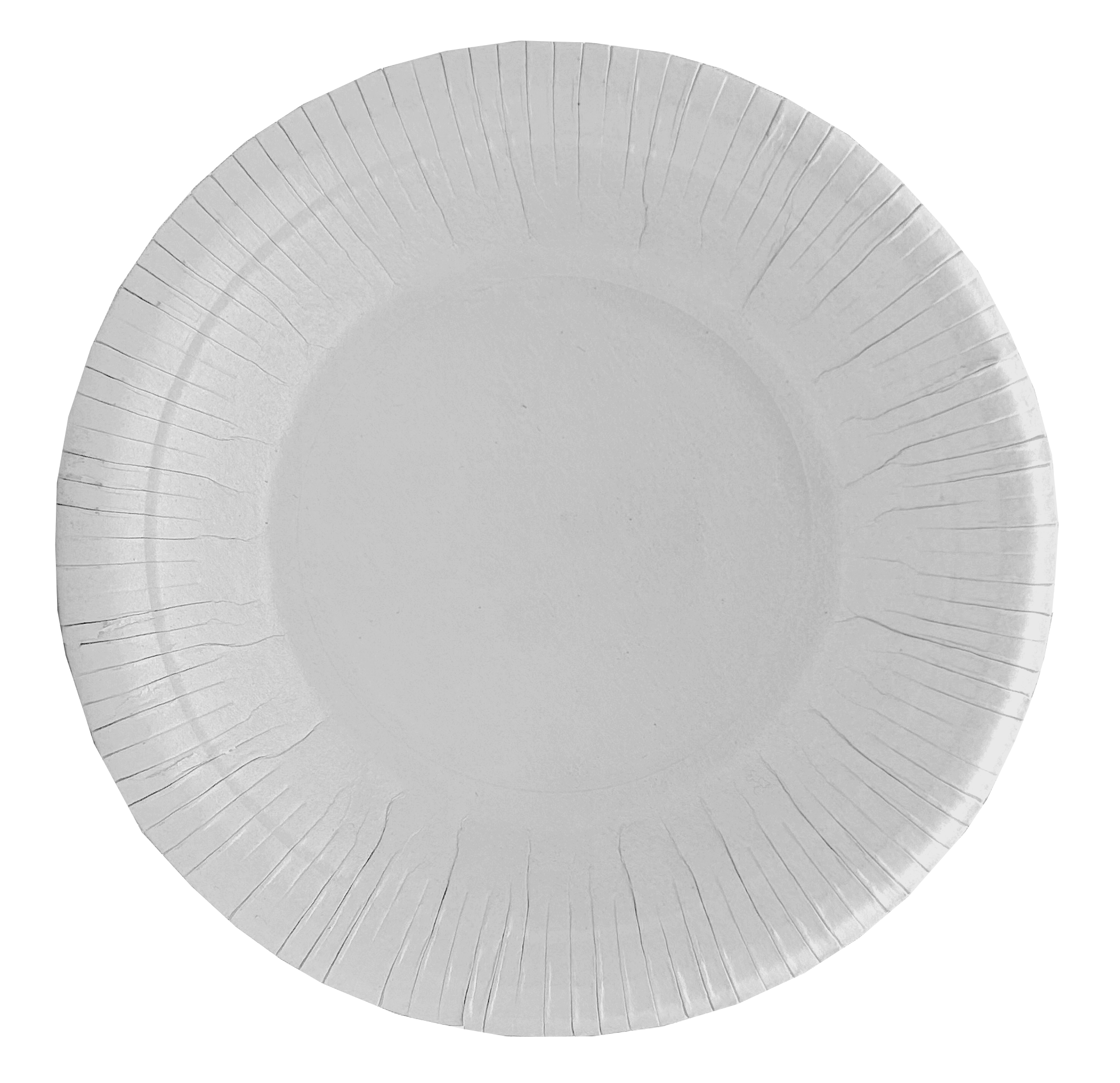 20 piatti fondi pesanti in cartoncino diam 18 cm Heavy Wave Bianco