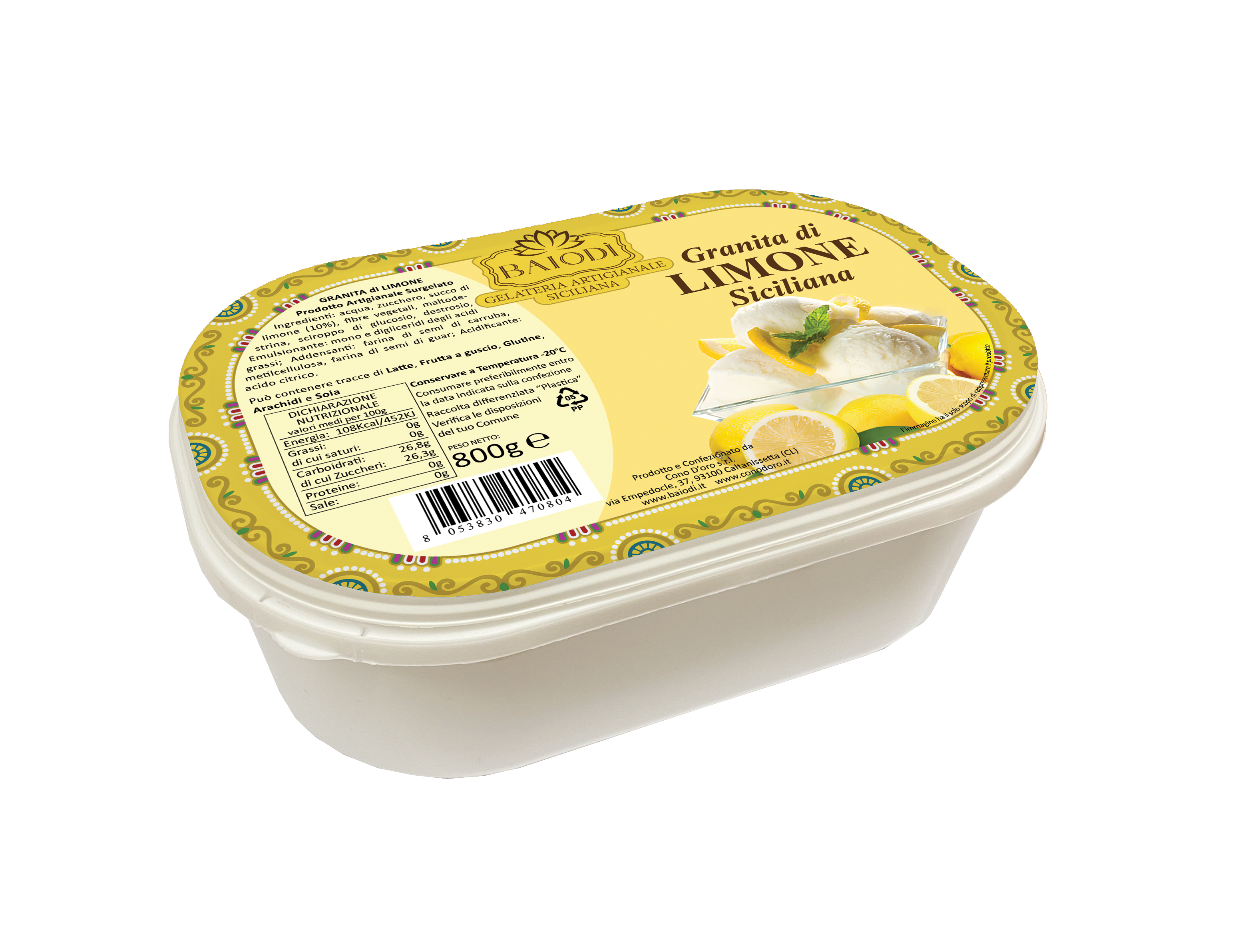 Granita al Limone Siciliana Artigianale