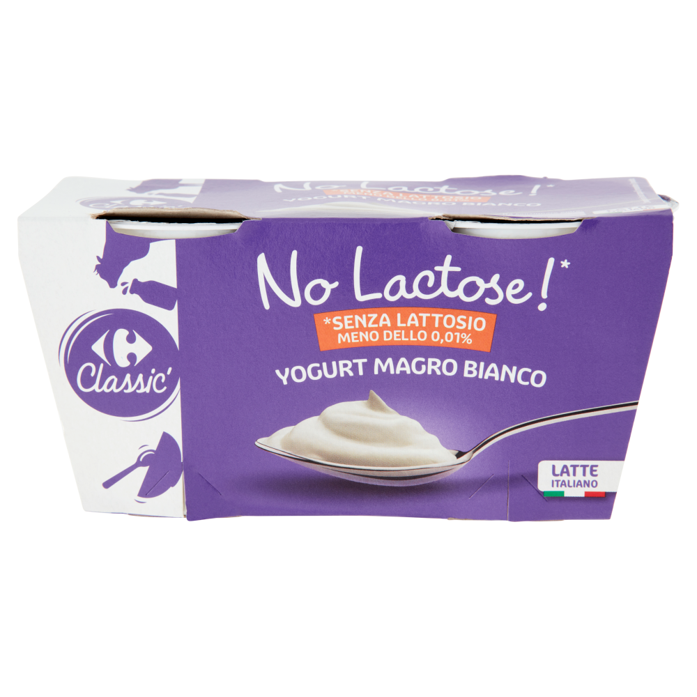 Carrefour Classic No Lactose!* Yogurt Magro Bianco 2 x 125 g