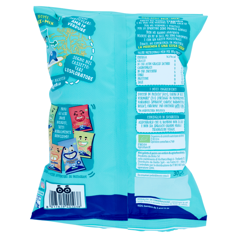 Mellin Biologico Kids Triangolini Veggie 30 g