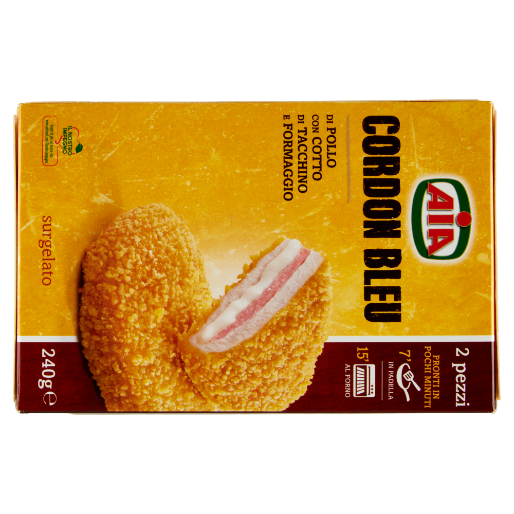 Aia Cordon Bleu di Pollo con Cotto di Tacchino e Formaggio surgelato 240 g