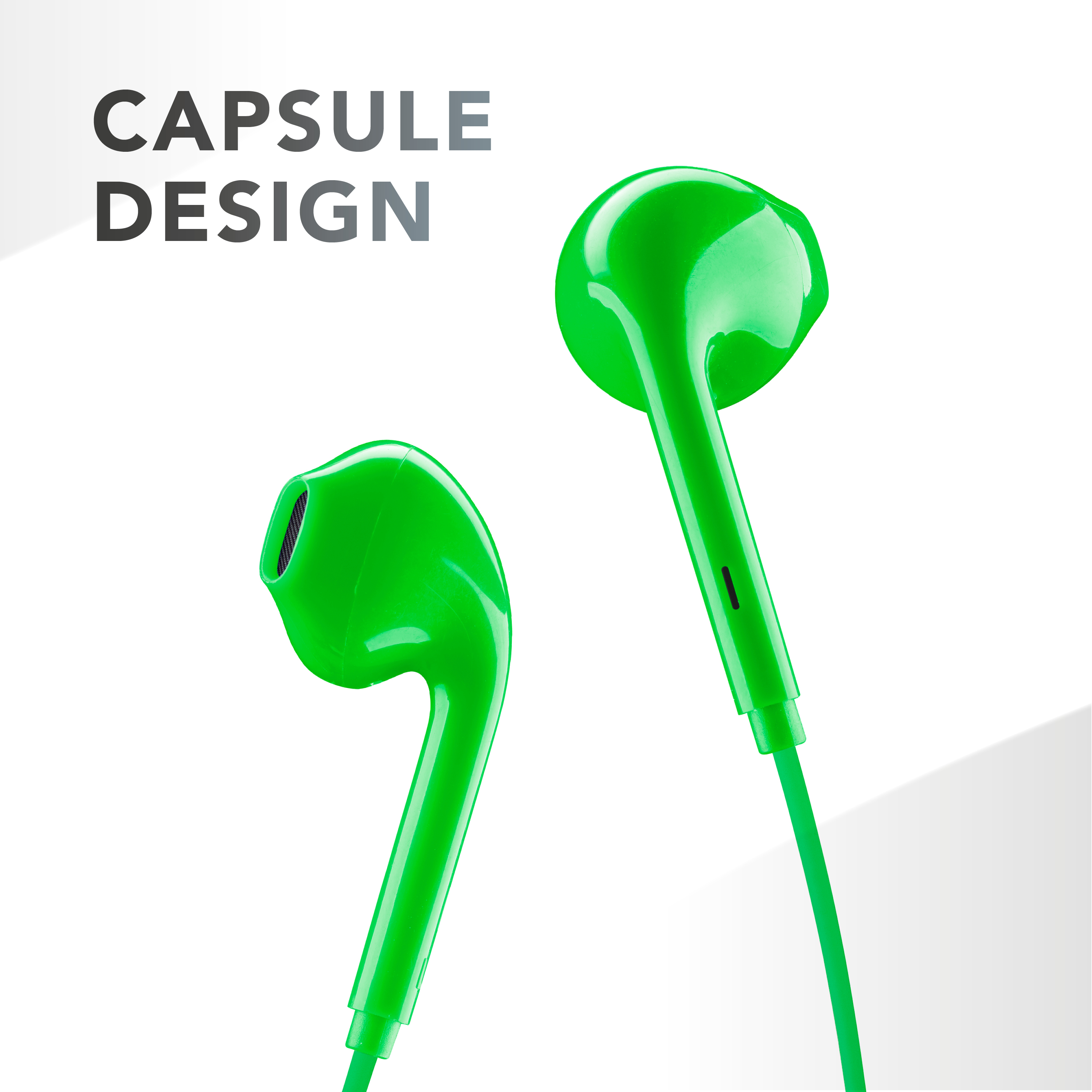 Music Sound Color Capsule Jack 3.5 Auricolari capsula: la loro forma assicura un suono bilanciato e un comfort ottimale. Sono ergonomici e possono essere acqusitati in 6 colorazioni