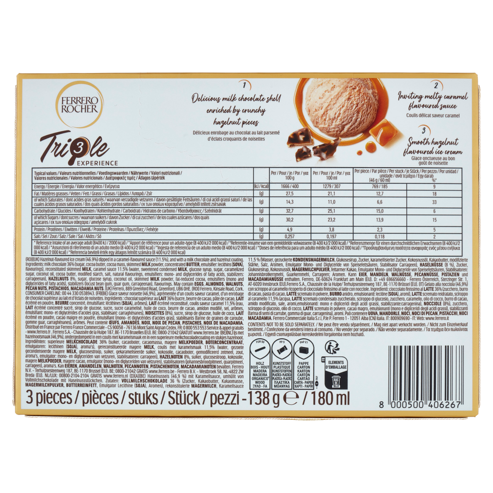 Ferrero Rocher Triple Experience Caramel 3 x 46 g