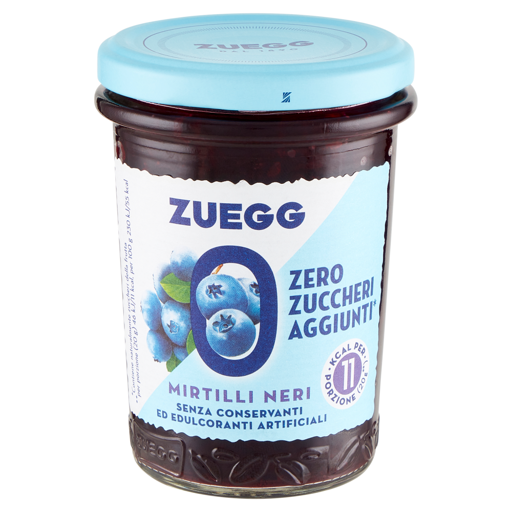 Zuegg Zero Zuccheri Aggiunti* Mirtilli Neri 220 g