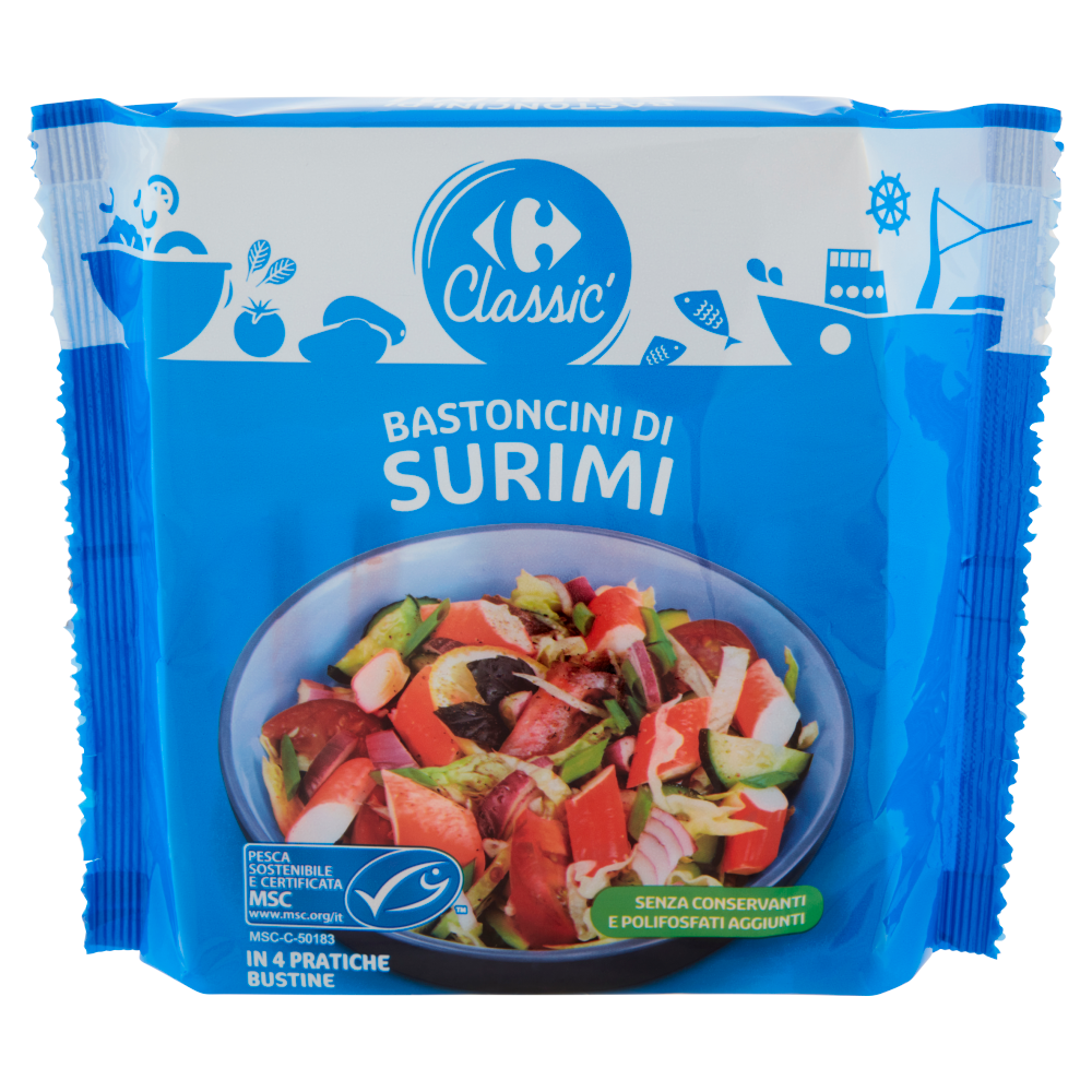 Carrefour Classic Bastoncini di Surimi 4 x 50 g