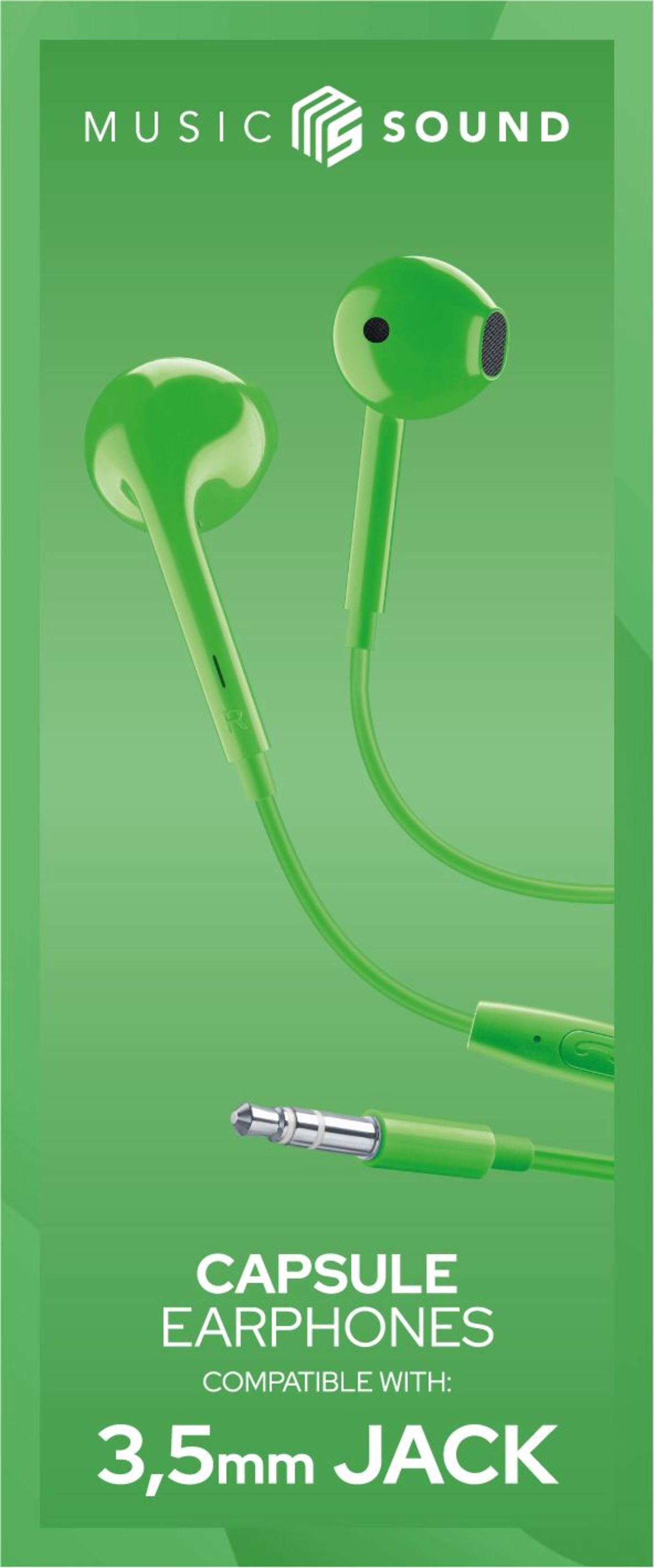 Music Sound Color Capsule Jack 3.5 Auricolari capsula: la loro forma assicura un suono bilanciato e un comfort ottimale. Sono ergonomici e possono essere acqusitati in 6 colorazioni