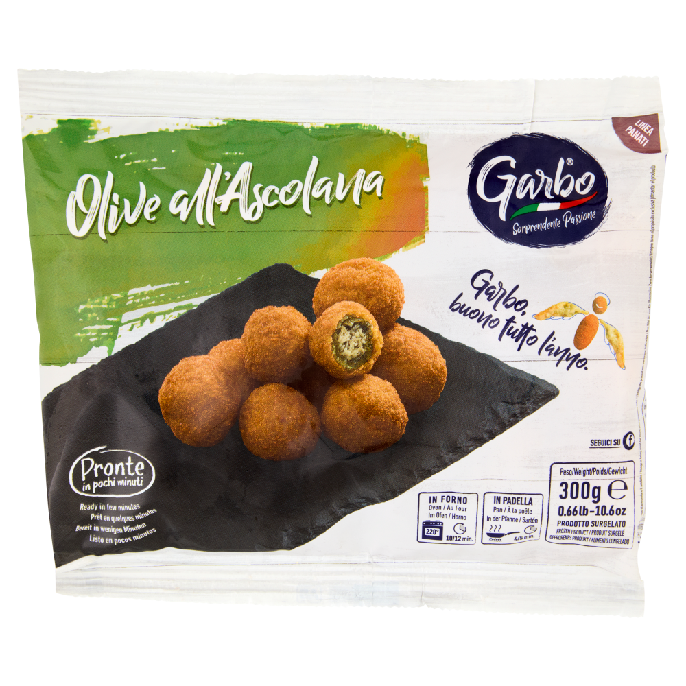 Garbo Linea Panati Olive all'Ascolana Prodotto Surgelato 300 g