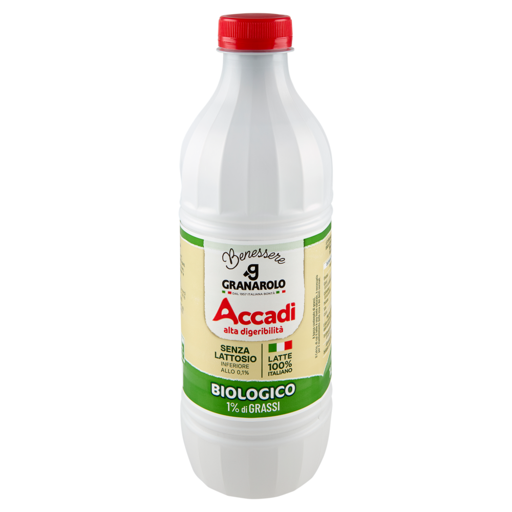 Granarolo Benessere Accad&igrave; Senza Lattosio Biologico 1% di Grassi 1 L
