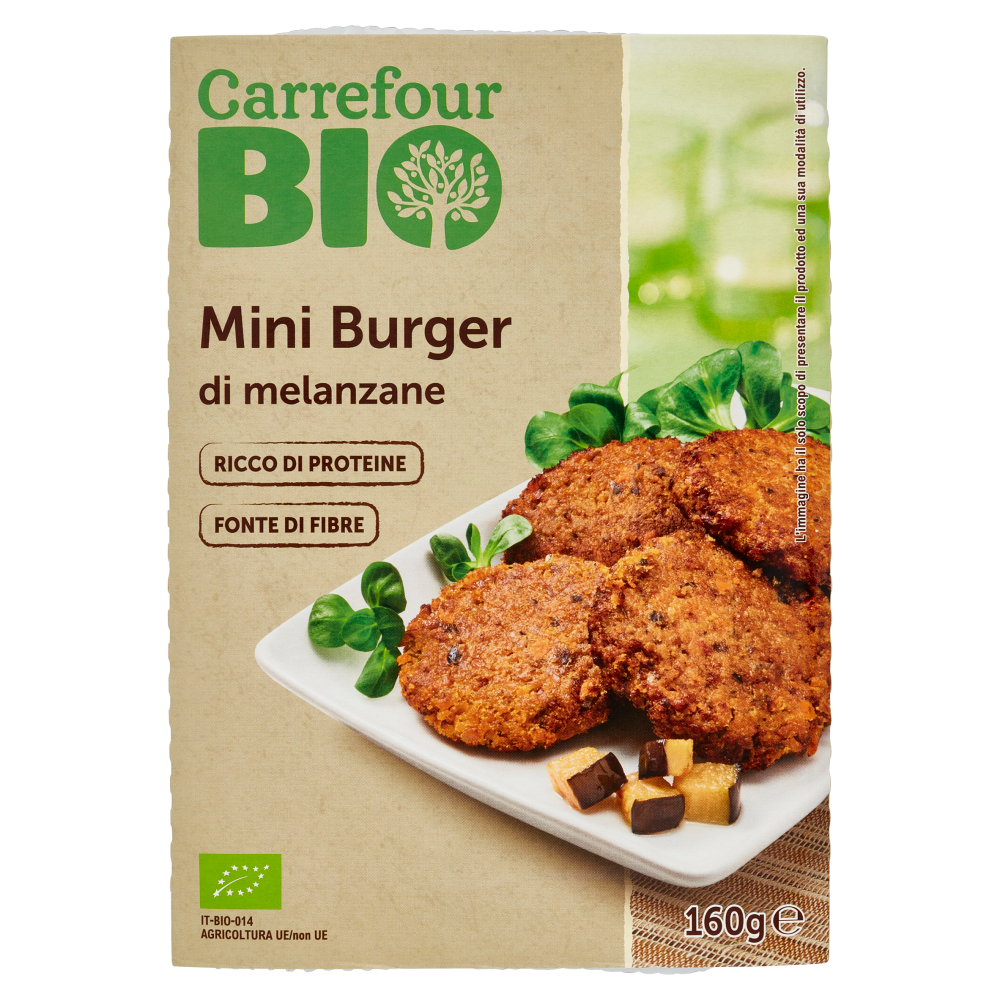 Carrefour Bio Mini Burger di melanzane 4 x 40 g