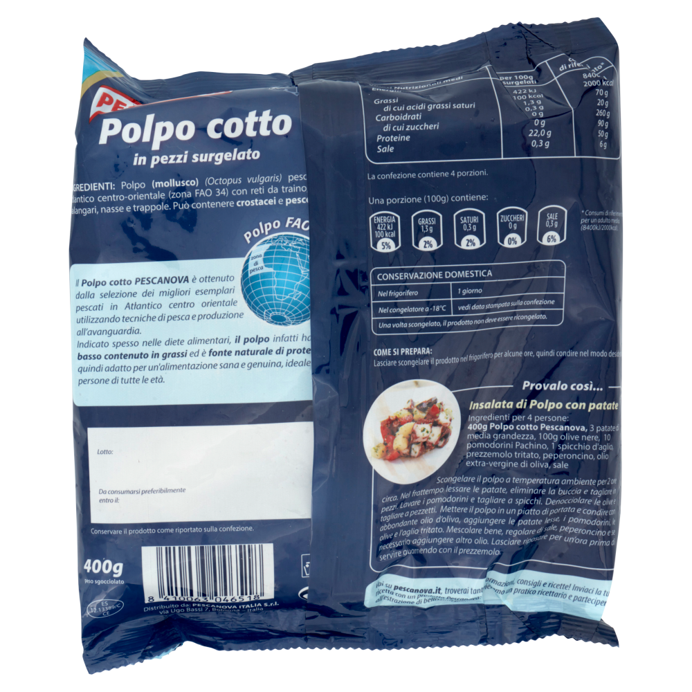 Pescanova Polpo cotto in pezzi 400 g