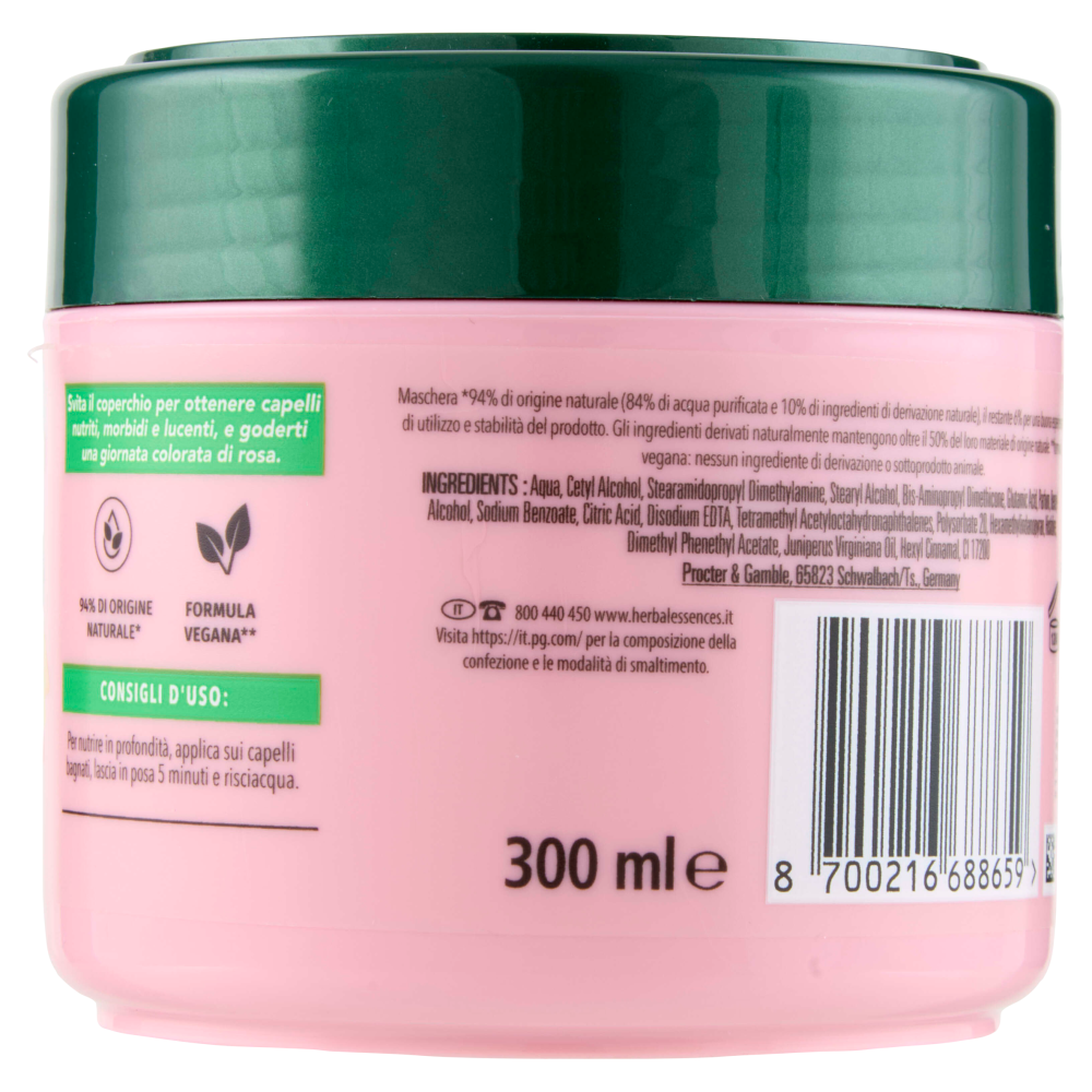 Herbal Essences Morbidi e Lucenti profumo di rosa Maschera per Capelli 300 ml