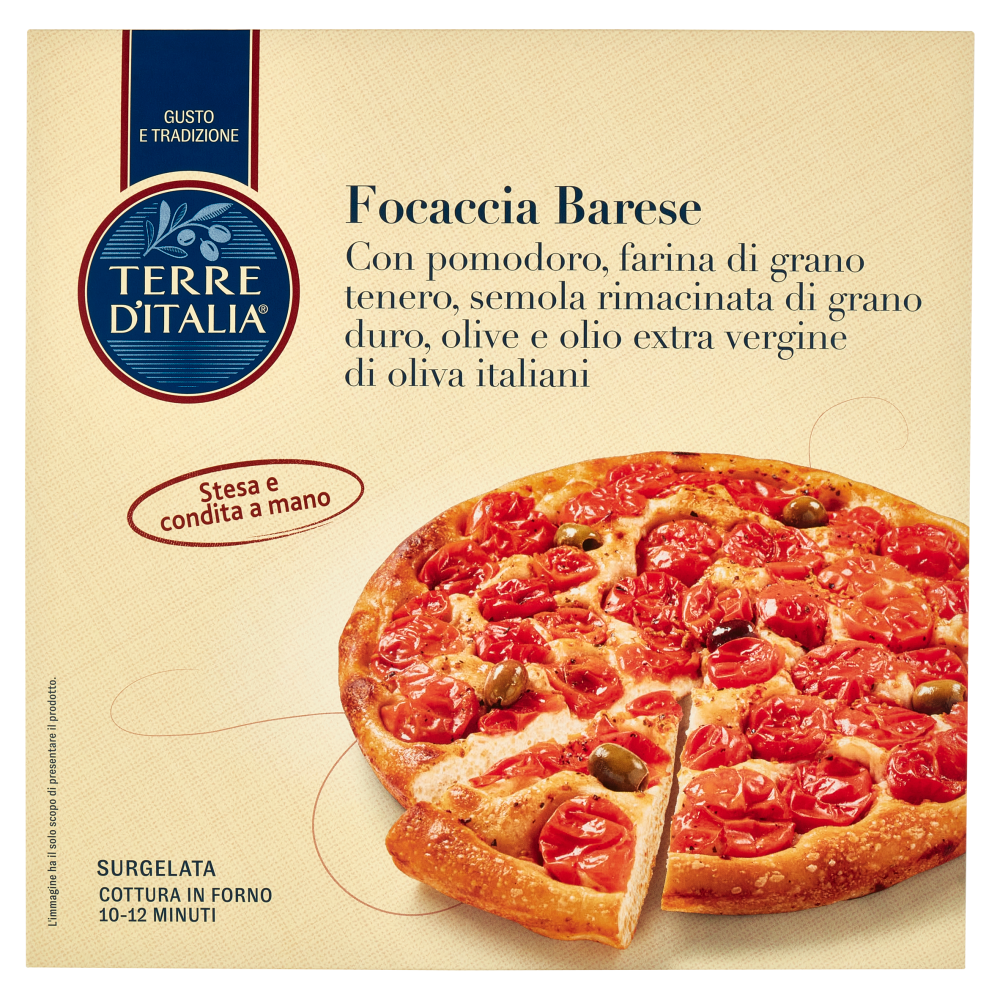 Terre d'Italia Focaccia Barese Surgelata 730 g