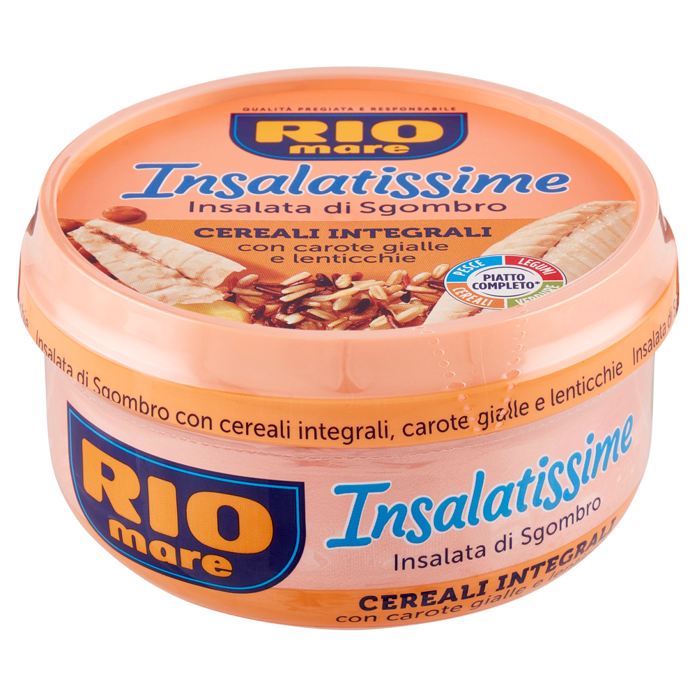 Rio mare Insalatissime Insalata di Sgombro Cereali Integrali con carote gialle e lenticchie 220 g