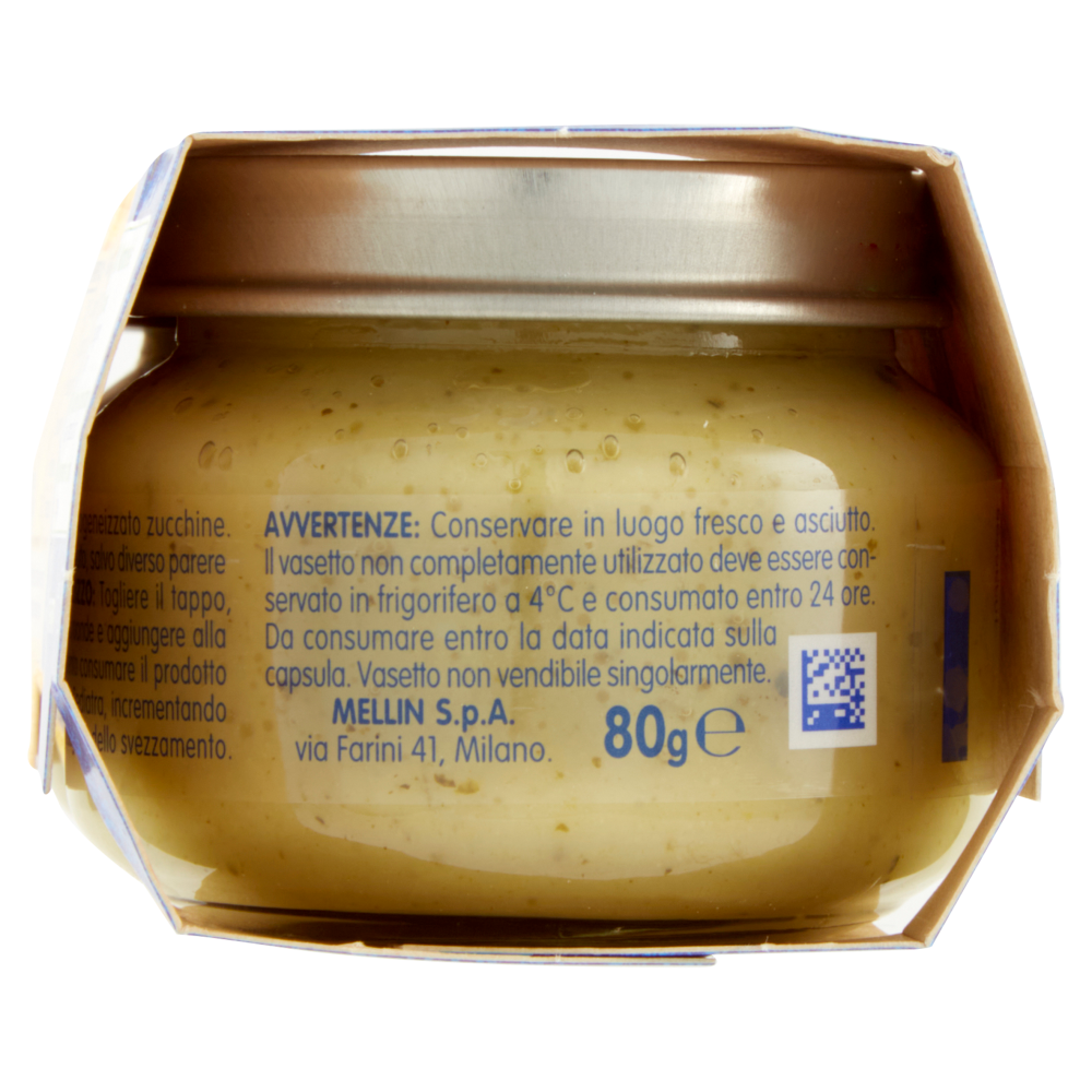 Mellin Zucchine 100% Naturale Omogeneizzato 2 x 80 g