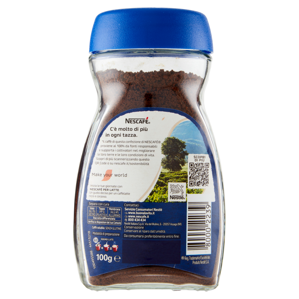 NESCAFÉ Per Latte Caffè Solubile Barattolo 100 g