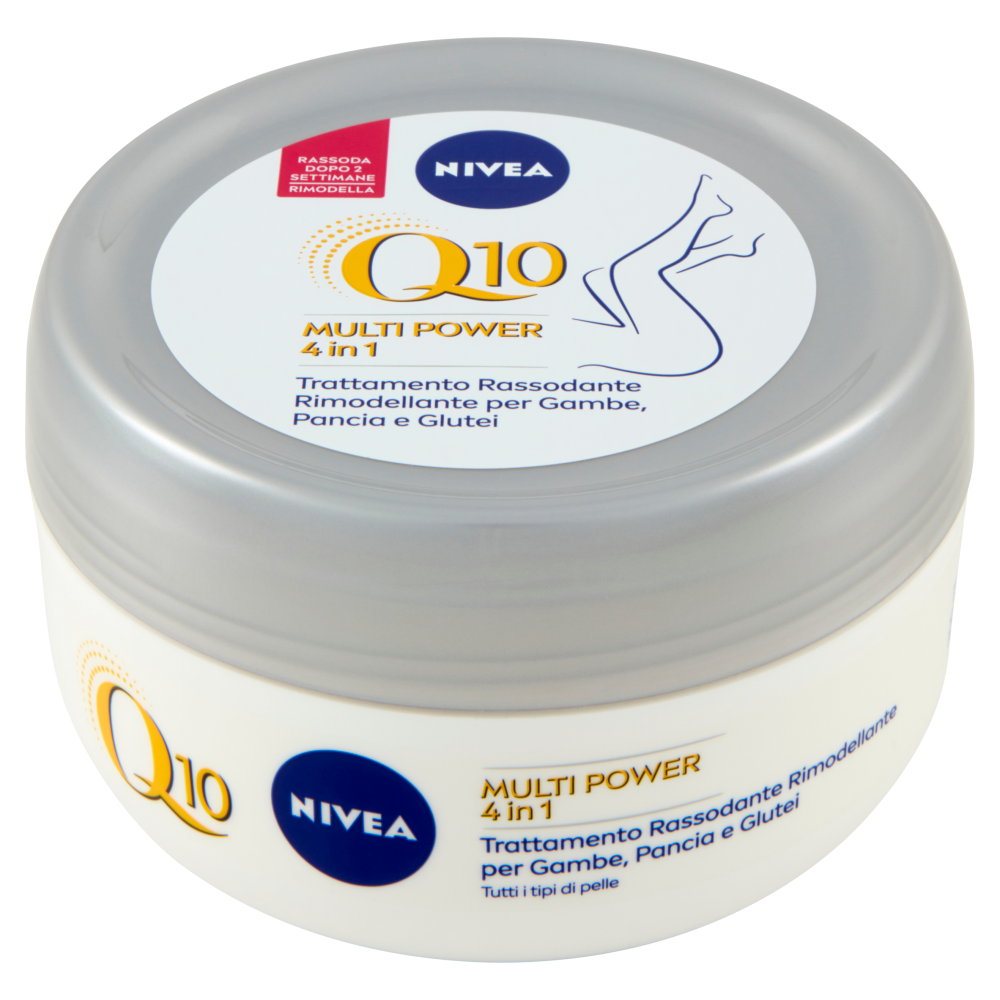 Nivea Q10 Multi Power 4 in 1 Trattamento Rassodante Rimodellante per Gambe, Pancia e Glutei 300 ml