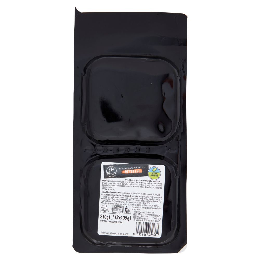  Carrefour il Mercato Carne marinata alla tartare Vitello 2 x 105 g