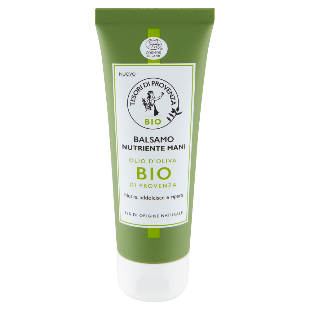 Tesori di Provenza Crema Mani, con Olio d'Oliva Biologico, Ricco in Polifenoli Antiossidanti, 75 ml