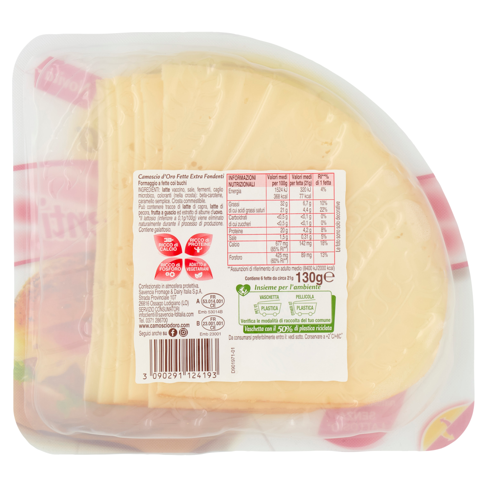 Camoscio d'Oro Fette Extra Fondenti 130 g