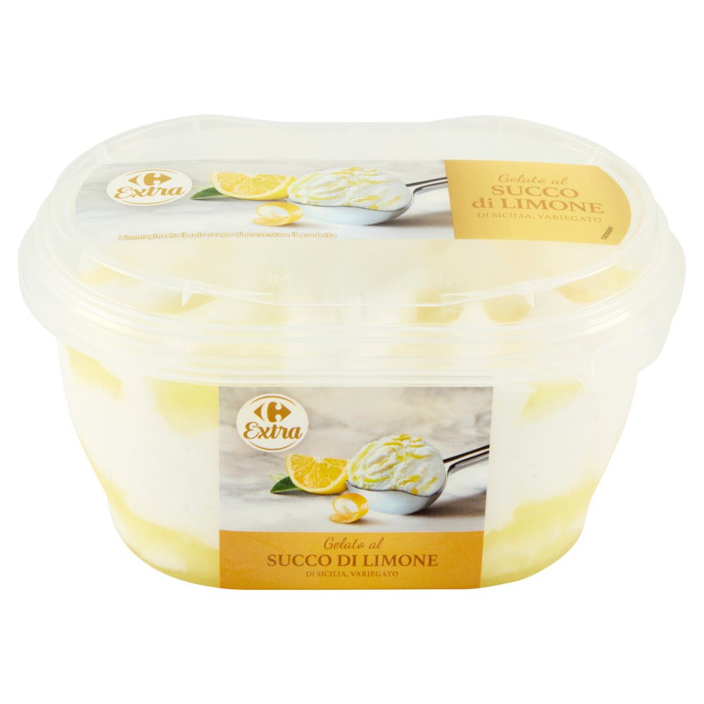 Carrefour Extra Gelato al Succo di Limone di Sicilia, Variegato 200 g