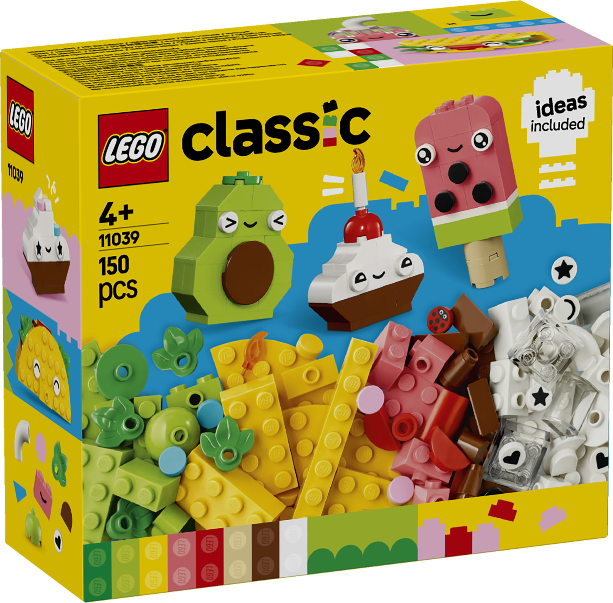 LEGO Classic 11039 Alimenti Creativi, Set di Giochi di Fantasia per Bambini 4+ con Cibo Giocattolo da Costruire, Idea Regalo
