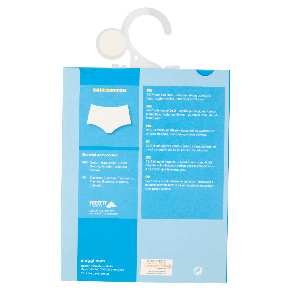 sloggi 24/7 Cotton Midi tg. 5 White 1 pz