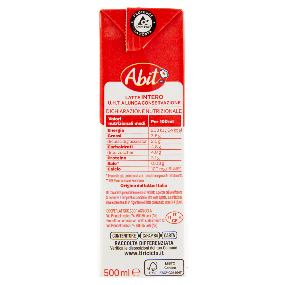 Abit Latte Intero 500 ml