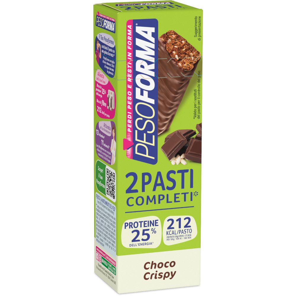 Pesoforma Barrette 2 pasti sostitutivi Choco Crispy, 2x58g