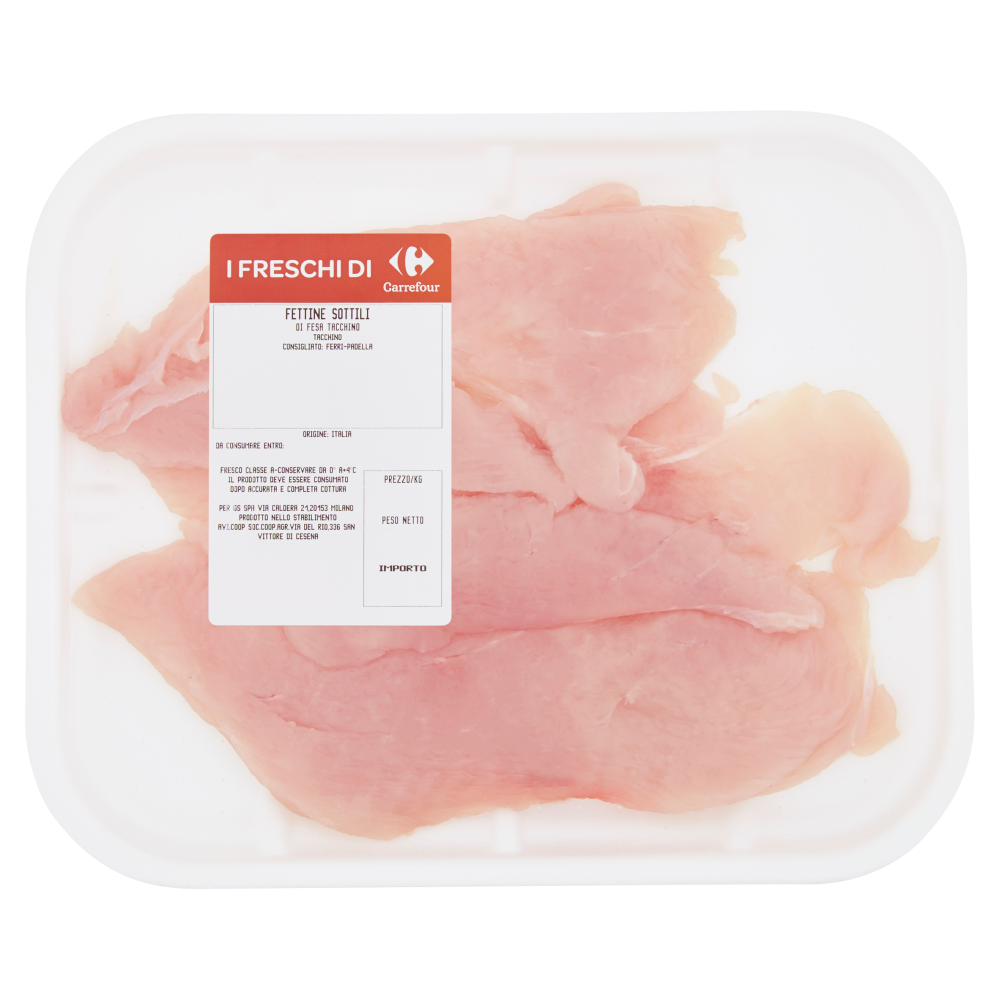 I Freschi di Carrefour Fettine Sottili di Fesa di Tacchino