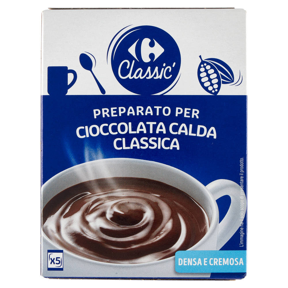 Carrefour Classic Preparato per Cioccolata Calda Classica 5 x 25 g