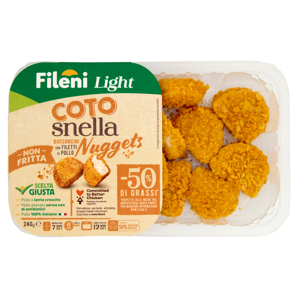 Fileni Light Cotosnella Bocconcini con Filetti di Pollo Nuggets 0,240 kg