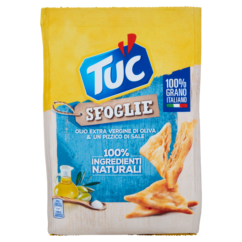 Tuc Sfoglie, crackers con Olio Extra Vergine di Oliva & Un Pizzico di Sale - 170 g