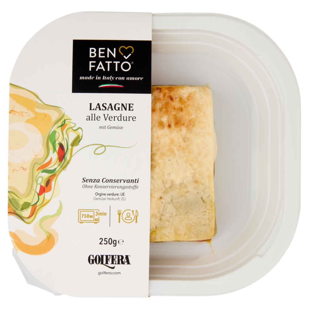 Golfera Ben Fatto Lasagne alle Verdure 250 g